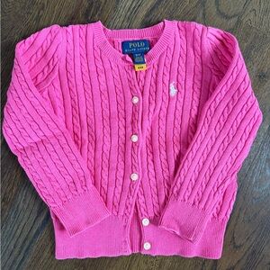 Polo by Ralph Lauren Pink Cable Knit Sweater.